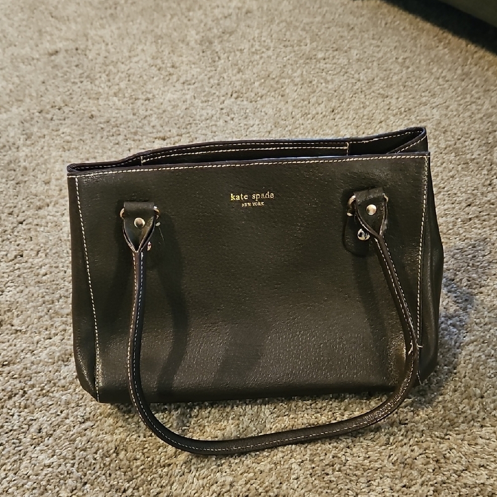 Kate Spade Black Leather Tote Bag